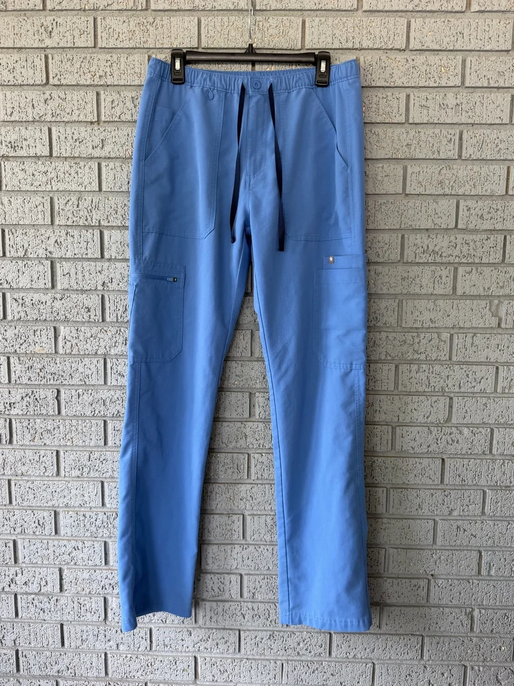 Figs Cairo Cargo Scrub Pants Ceil Blue Mens Size Medium Tall